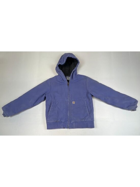 Carhartt Other - Carhartt Girls Size M 10-12 Purple Fleece Lined Hooded Zip Up Jacket Workwear